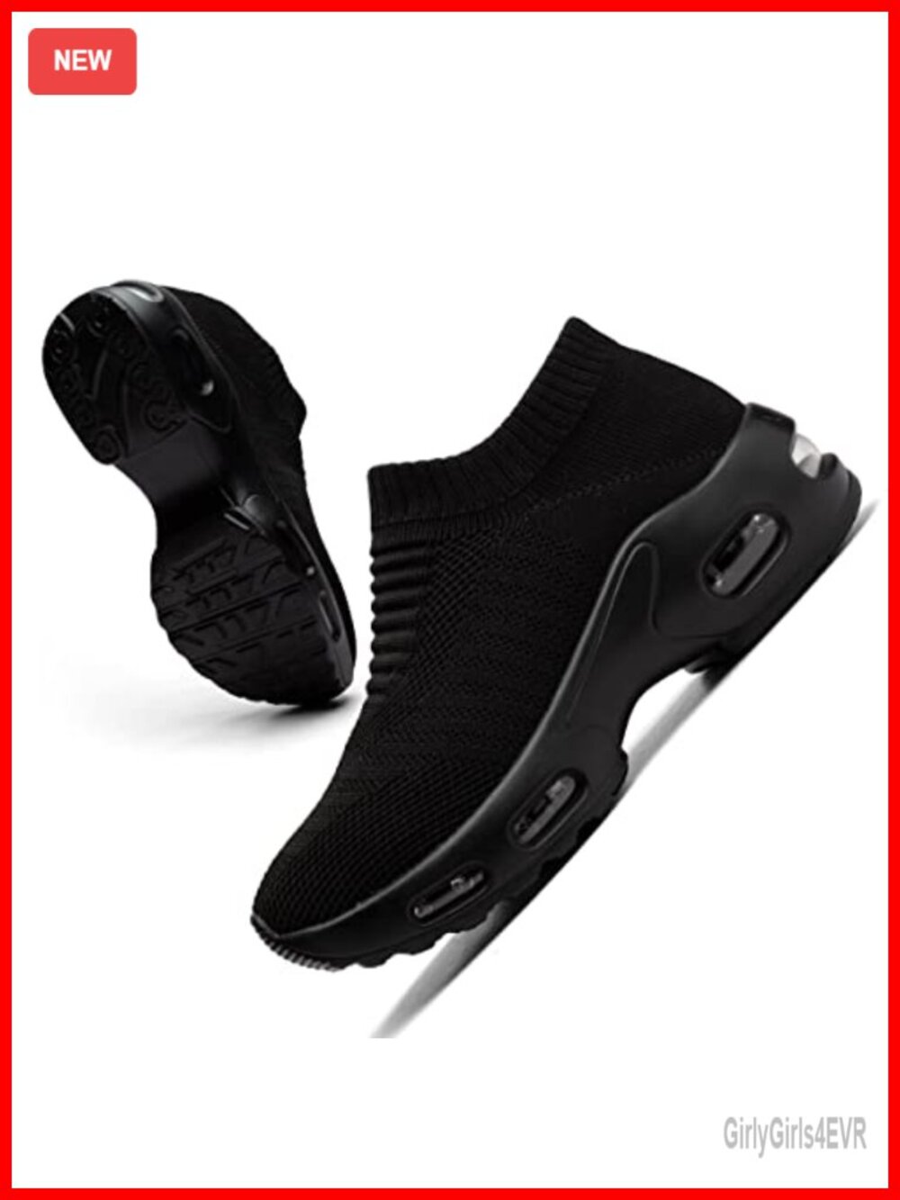Women's Walking Sneakers Slip On Air Cushion Breathable Mesh Shoes